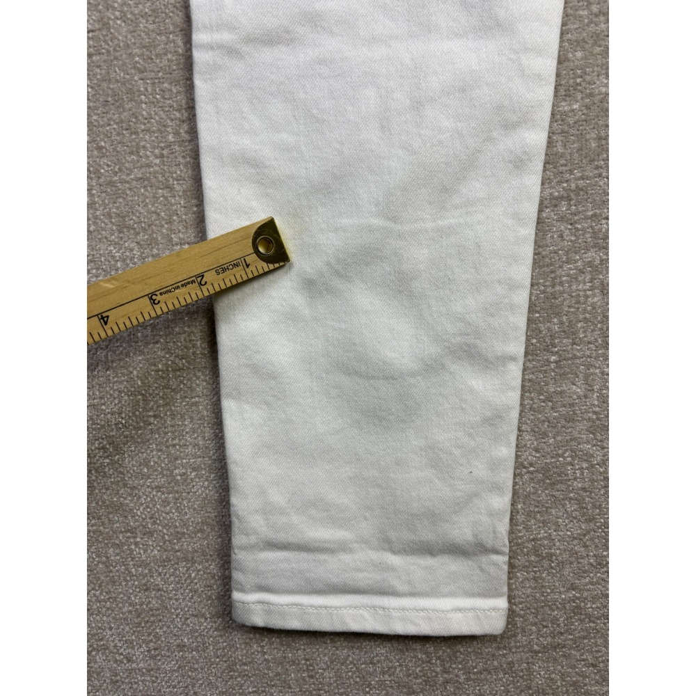 Levis White Boyfriend Jeans Womens Size 29 Mid Rise Relaxed Denim Pants - Picture 10 of 11